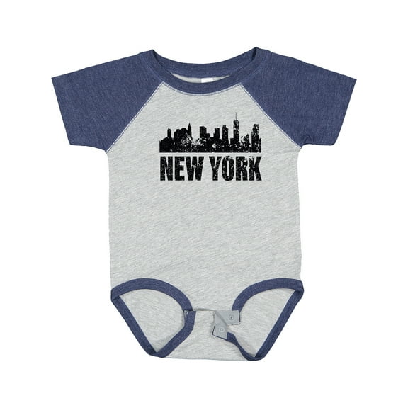 Inktastic New York Skyline Grunge Boys or Girls Baby Bodysuit