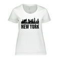 thumbnail image 1 of Inktastic New York Skyline Grunge Women's Plus Size T-Shirt, 1 of 5