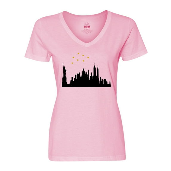 Inktastic New York Skyline Women's V-Neck T-Shirt