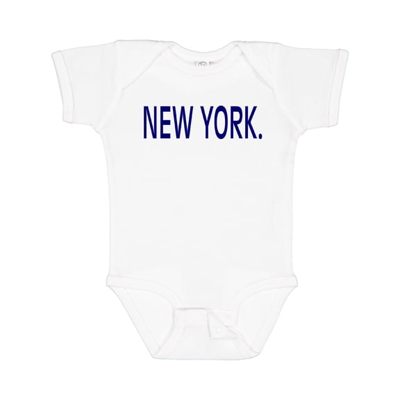 Inktastic New York in Blue Text Boys or Girls Baby Bodysuit
