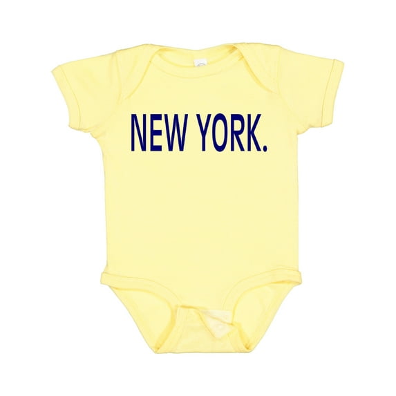 Inktastic New York in Blue Text Boys or Girls Baby Bodysuit