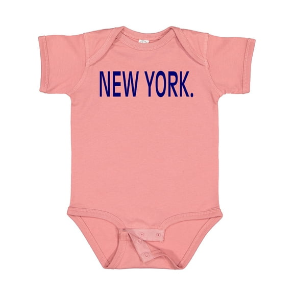 Inktastic New York in Blue Text Boys or Girls Baby Bodysuit