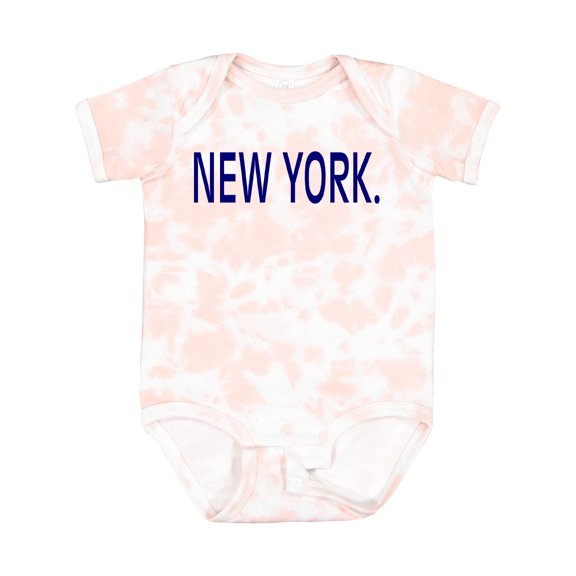 Inktastic New York in Blue Text Boys or Girls Baby Bodysuit