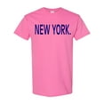 thumbnail image 1 of Inktastic New York in Blue Text T-Shirt, 1 of 5