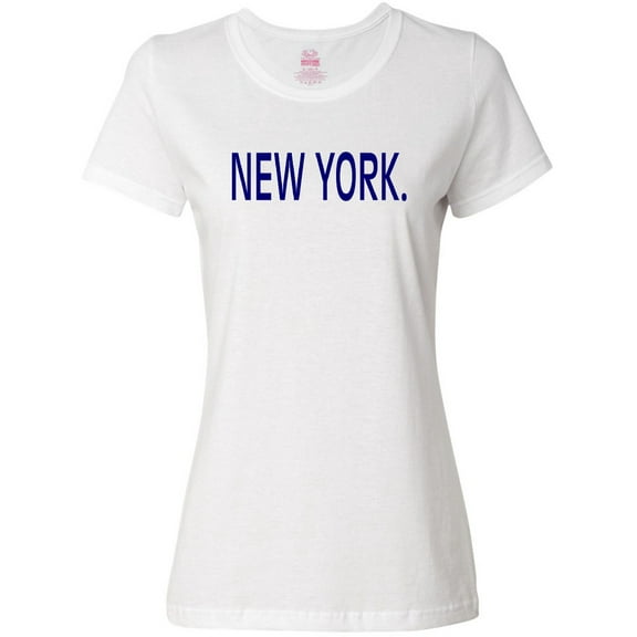 Inktastic New York in Blue Text Women's T-Shirt