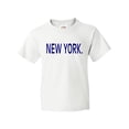 thumbnail image 1 of Inktastic New York in Blue Text Youth T-Shirt, 1 of 5