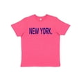 thumbnail image 1 of Inktastic New York in Blue Text Youth T-Shirt, 1 of 5