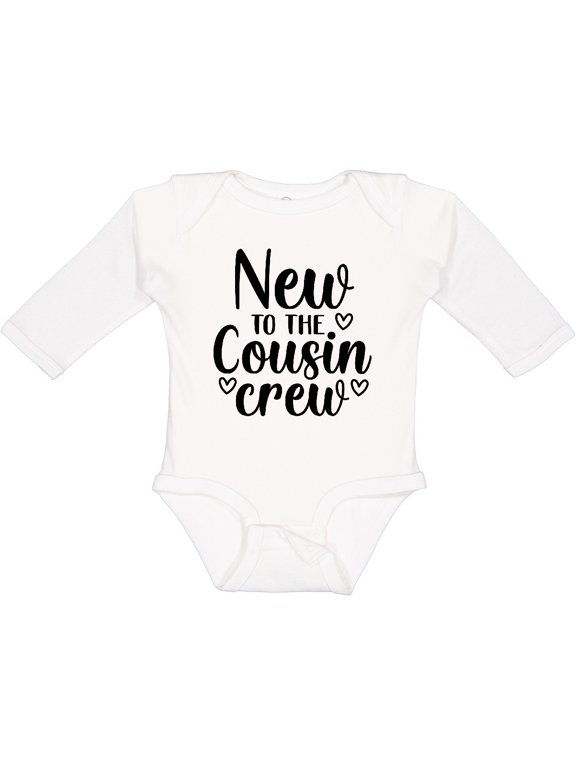New to the Cousin Crew Boys or Girls Long Sleeve Baby Bodysuit
