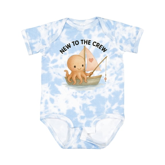 Inktastic New to the Crew Cute Octopus Boys or Girls Baby Bodysuit