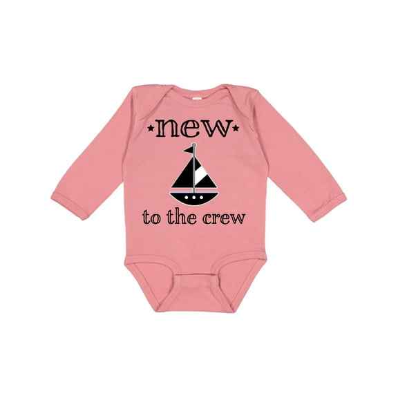 Inktastic New to the Crew Newborn Boys or Girls Long Sleeve Baby Bodysuit