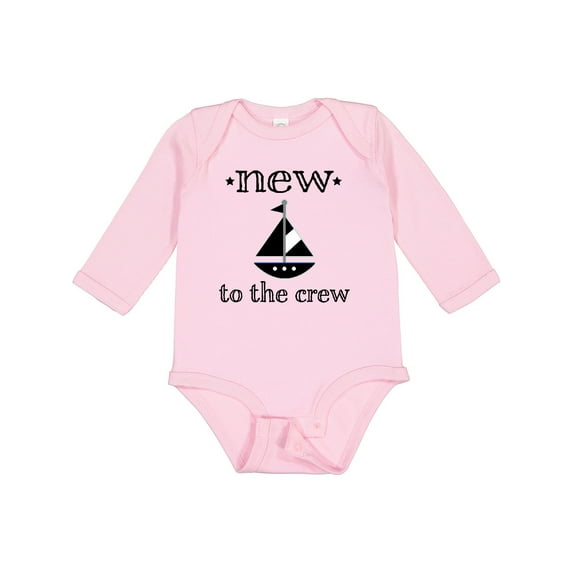 Inktastic New to the Crew Newborn Boys or Girls Long Sleeve Baby Bodysuit
