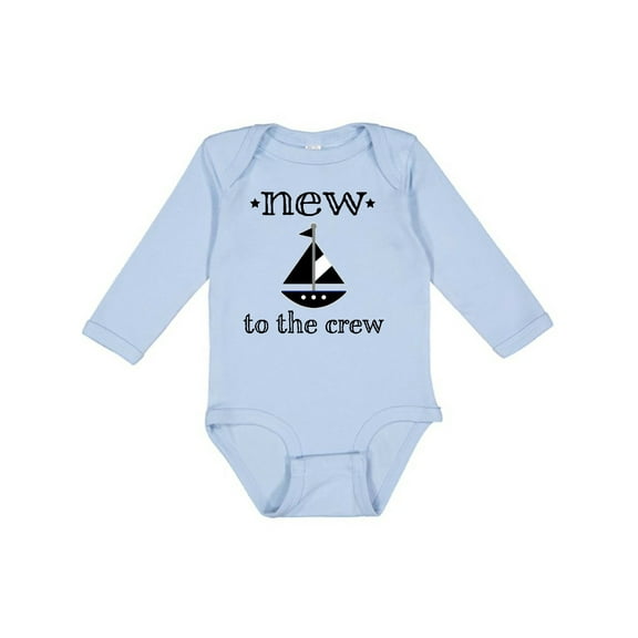 Inktastic New to the Crew Newborn Boys or Girls Long Sleeve Baby Bodysuit