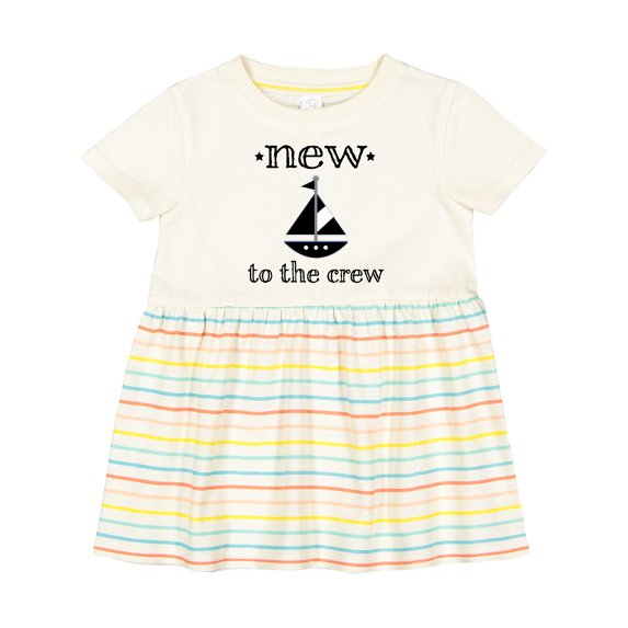 Inktastic New to the Crew Newborn Girls Baby Dress