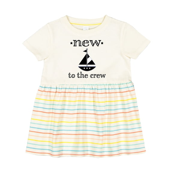 Inktastic New to the Crew Newborn Girls Baby Dress
