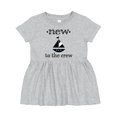 thumbnail image 1 of Inktastic New to the Crew Newborn Girls Baby Dress, 1 of 5