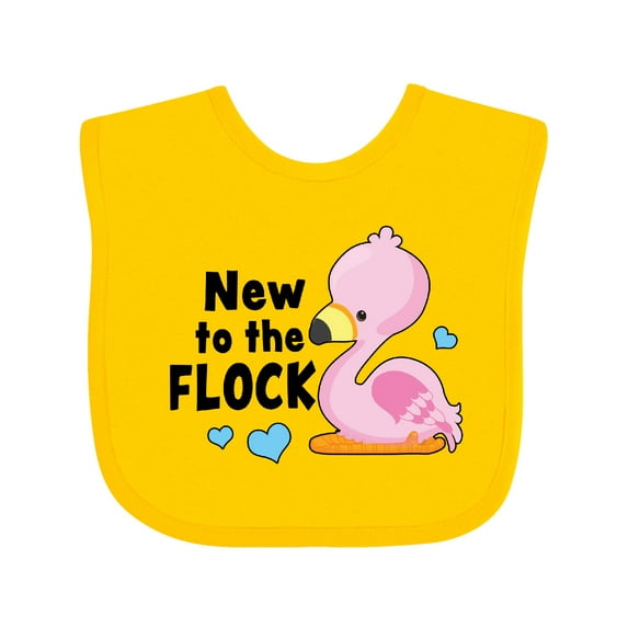 Inktastic New to the Flock Cute Baby Flamingo Boys or Girls Baby Bib