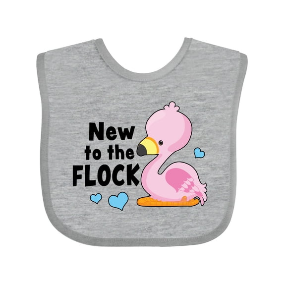 Inktastic New to the Flock Cute Baby Flamingo Boys or Girls Baby Bib