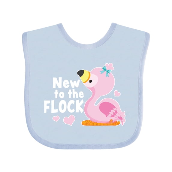 Inktastic New to the Flock Cute Baby Flamingo Boys or Girls Baby Bib