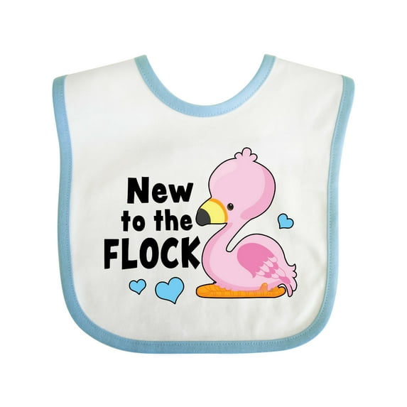 Inktastic New to the Flock Cute Baby Flamingo Boys or Girls Baby Bib