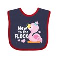 thumbnail image 1 of Inktastic New to the Flock Cute Baby Flamingo Boys or Girls Baby Bib, 1 of 4