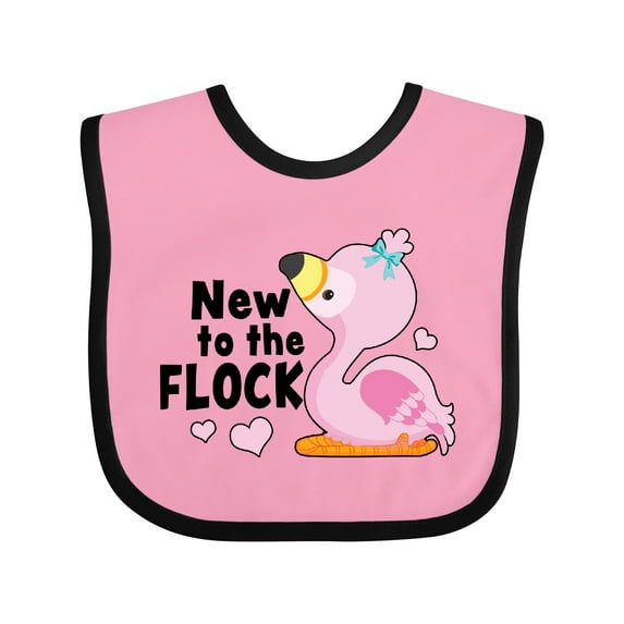 Inktastic New to the Flock Cute Baby Flamingo Boys or Girls Baby Bib