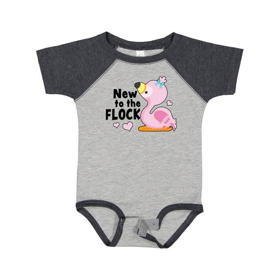 Inktastic New to the Flock Cute Baby Flamingo Boys or Girls Baby Bodysuit