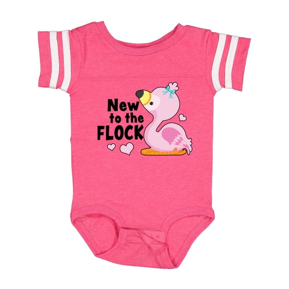 Inktastic New to the Flock Cute Baby Flamingo Boys or Girls Baby Bodysuit