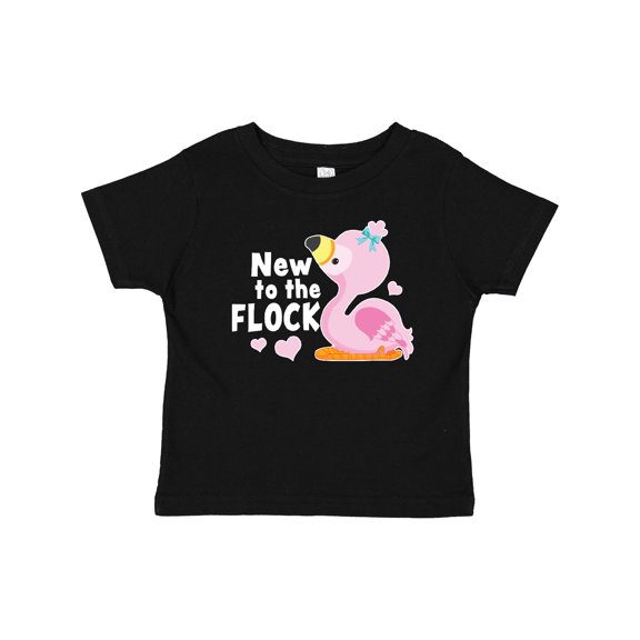 Inktastic New to the Flock Cute Baby Flamingo Boys or Girls Baby T-Shirt