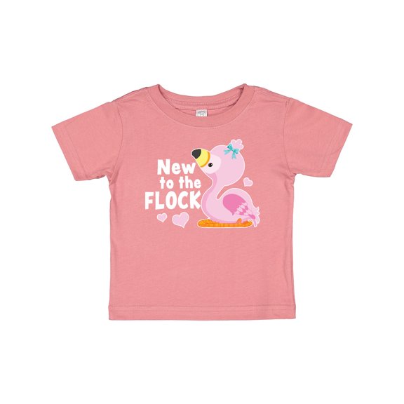 Inktastic New to the Flock Cute Baby Flamingo Boys or Girls Baby T-Shirt