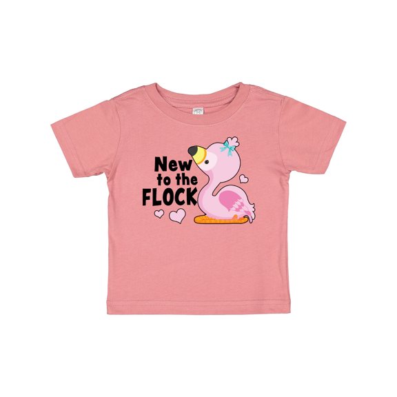 Inktastic New to the Flock Cute Baby Flamingo Boys or Girls Baby T-Shirt