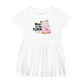 thumbnail image 1 of Inktastic New to the Flock Cute Baby Flamingo Girls Baby Dress, 1 of 5
