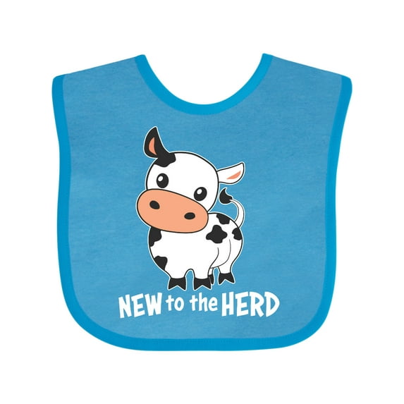 Inktastic New to the Herd Cute Cow Boys or Girls Baby Bib
