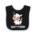thumbnail image 1 of Inktastic New to the Herd Cute Cow Boys or Girls Baby Bib, 1 of 4