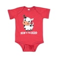 thumbnail image 1 of Inktastic New to the Herd- Cute Cow Boys or Girls Baby Bodysuit, 1 of 4