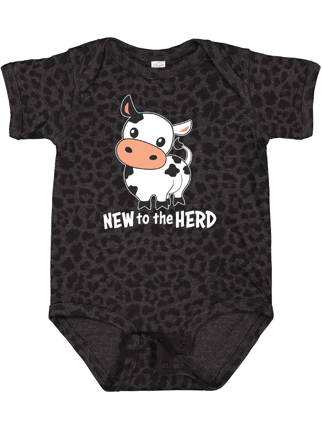 Inktastic New to the Herd Cute Cow Boys or Girls Baby Bodysuit