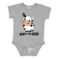 thumbnail image 1 of Inktastic New to the Herd Cute Cow Boys or Girls Baby Bodysuit, 1 of 5