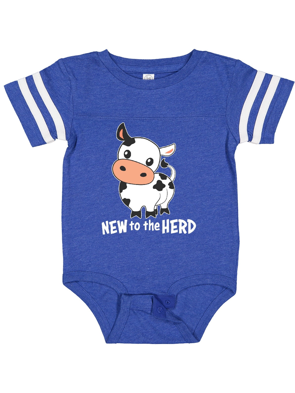 Inktastic New to the Herd Cute Cow Boys or Girls Baby Bodysuit