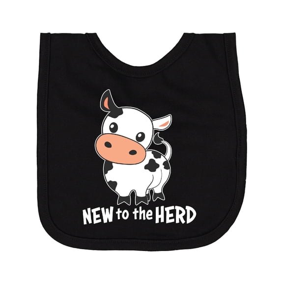 Inktastic New to the Herd Cute Cow Newborn Bib