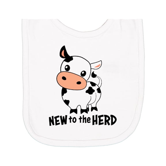 Inktastic New to the Herd Cute Cow Newborn Bib
