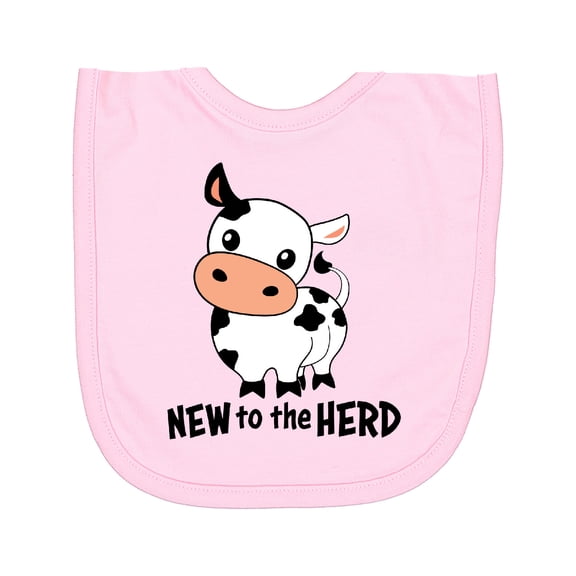 Inktastic New to the Herd Cute Cow Newborn Bib