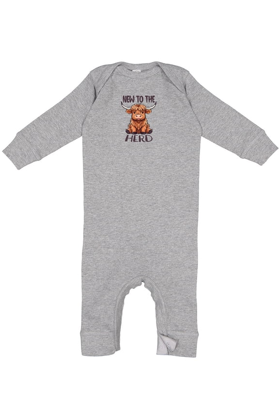 New to the Herd Highland Cow Baby Romper Coveralls