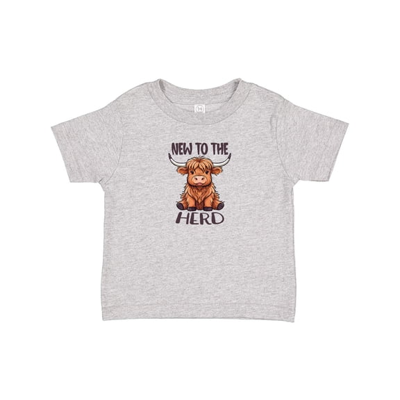 Inktastic New to the Herd Highland Cow Boys or Girls Baby T-Shirt