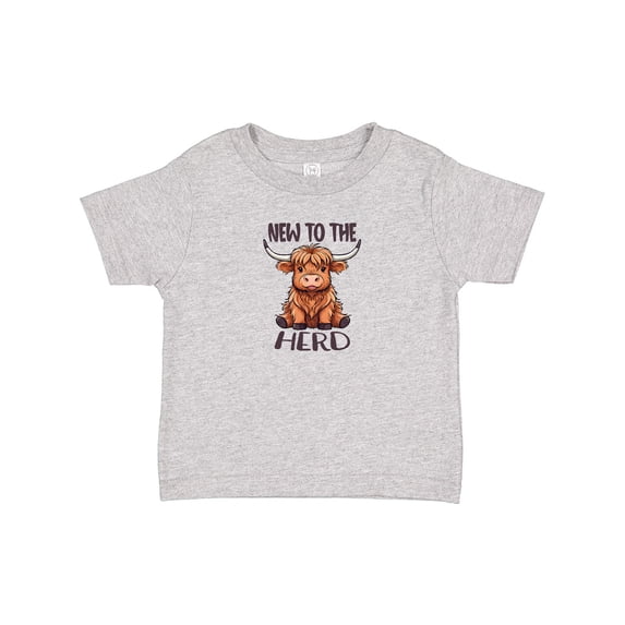 Inktastic New to the Herd Highland Cow Boys or Girls Baby T-Shirt