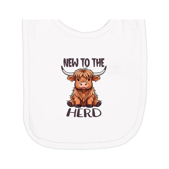 Inktastic New to the Herd Highland Cow Newborn Bib