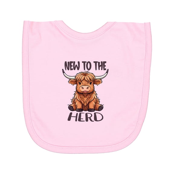 Inktastic New to the Herd Highland Cow Newborn Bib