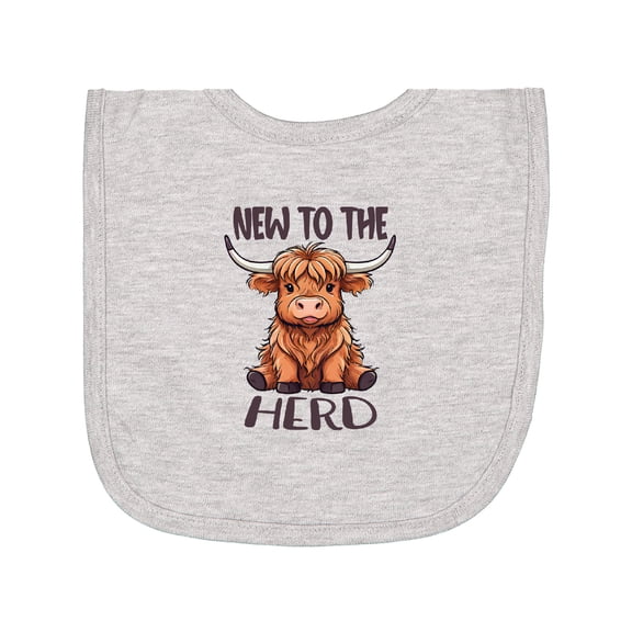 Inktastic New to the Herd Highland Cow Newborn Bib
