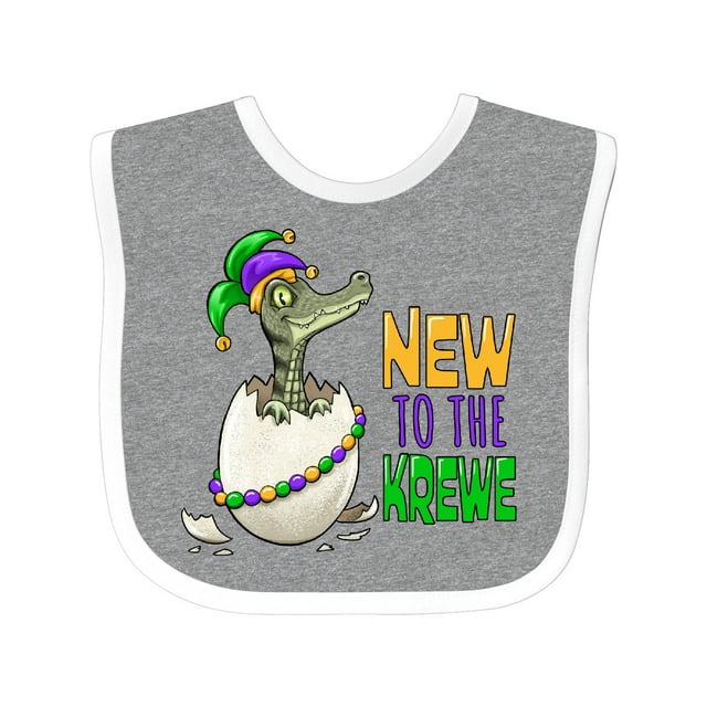 mardi gras baby bib