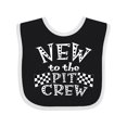 thumbnail image 1 of Inktastic New to the Pit Crew Racing Flags Boys or Girls Baby Bib, 1 of 4