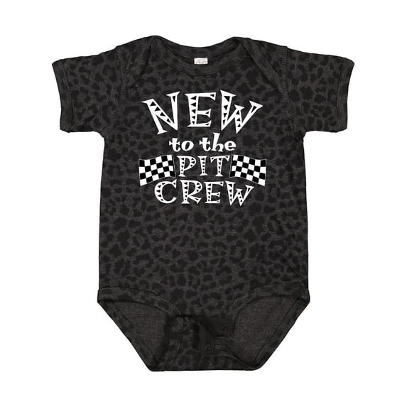 Inktastic New to the Pit Crew Racing Flags Boys or Girls Baby Bodysuit