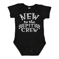 Inktastic New to the Pit Crew Racing Flags Boys or Girls Baby Bodysuit